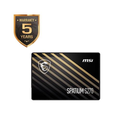 SSD MSI SPATIUM 480GB S270 SATA3 2,5 7MM LEITURA 500MB/S GRAVACAO 450MB/S