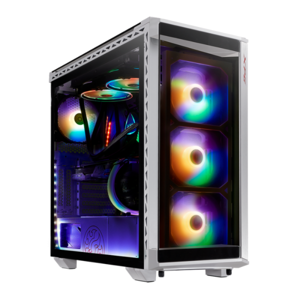 GABINETE GAMER MICRO ATX/ ATX/ MINI ITX/ E-ATX SEM FONTE BATTLECRUISER-WHCWW BRANCO XPG
