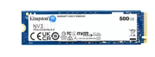 SSD KINGSTON 500GB NV3 M.2 2280 NVME PCIE 4.0 LEITURA 5000MB/S GRAVACAO 3000MB/S - SNV3S/500G
