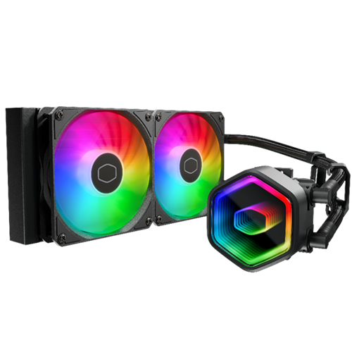 01 WATER COOLER MASTERLIQUID 240 CORE II ARGB 24CM PRETO COOLER MASTER