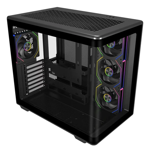 02 GABINETE GAMER MINI ITX / MINI DTX / MICRO ATX, ATX SEM FONTE ELITE 600 PRETO/ARGB COOLER MASTER