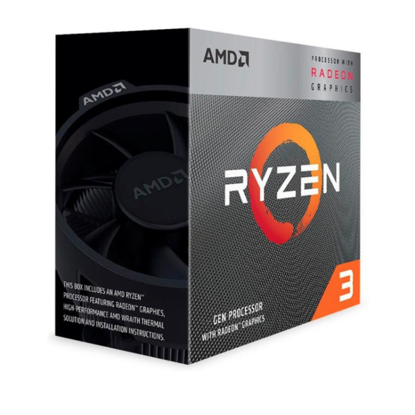 PROCESSADOR AMD RYZEN 3 3200G 3.6GHZ (4.0GHZ), 4 NUCLEOS, 6MB CACHE, AM4, COM COOLER, COM VIDEO, YD3200C5FHBOX
