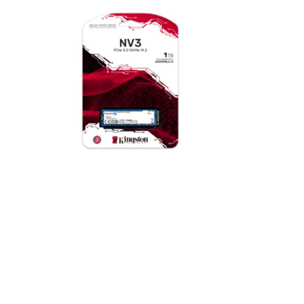 04 SSD KINGSTON 1TB NV3 M.2 2280 NVME PCIE 4.0 LEITURA 6000MB/S GRAVACAO 4000MB/S - SNV3S/1000G
